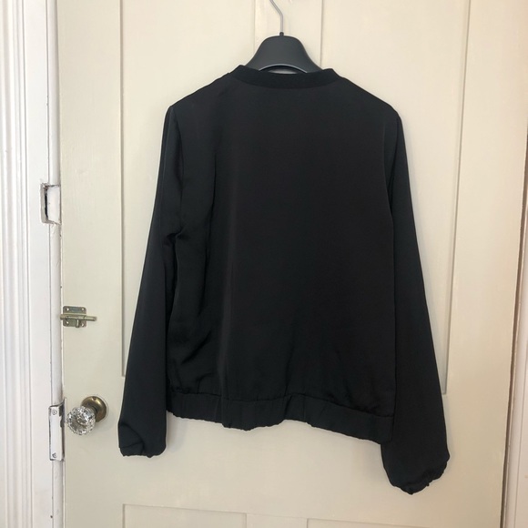 Embroidered satin bomber jacket - Picture 3 of 3